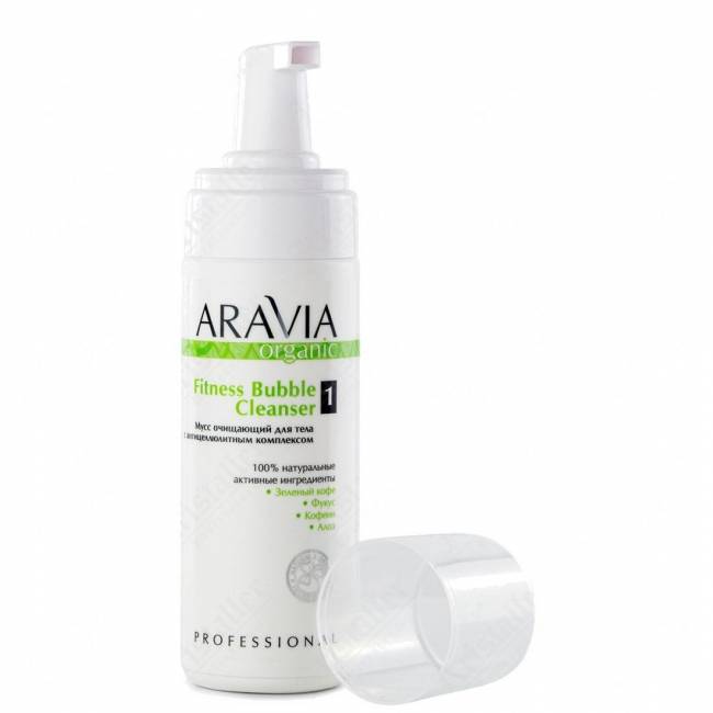 Мусс для тела антицеллюлитный Aravia Organic Fitness Bubble Cleanser