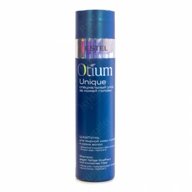 Шампунь для жирной кожи головы и сухих волос Otium Unique