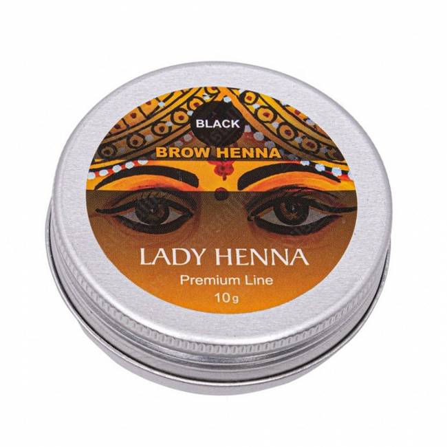 Краска для бровей на основе хны чёрная, Lady Henna Premium Line Краска для бровей на основе хны чёрная, Lady Henna Premium Line